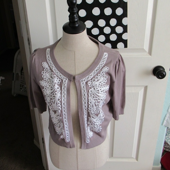 INC International Concepts Sweaters - Lace Mini Cardigan
